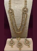 Silver Gold Beautiful Design Long Wedding Necklace Set